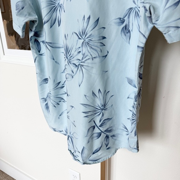 Marti Kat Men's XL Blue Floral Short Sleeve Button-Up Shirt Modal Casual Summer - Picture 10 of 10